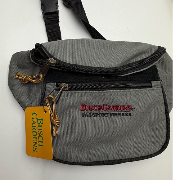Busch Gardens Other - Vintage‎ Busch Gardens Passport Member Fanny Pack Waist Bag Grey Canvas